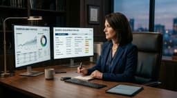 Financial advisor managing investment portfolio