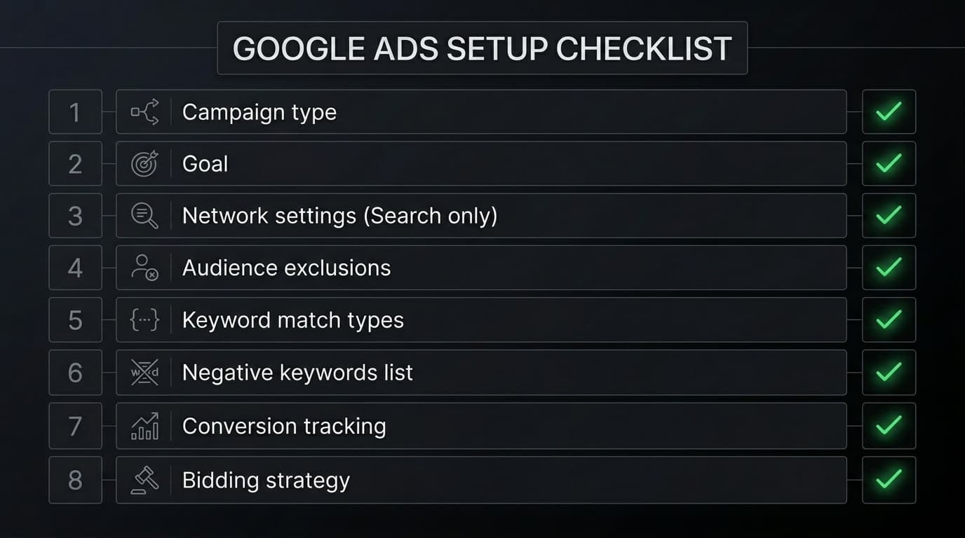 B2B Google Ads campaign Checklist