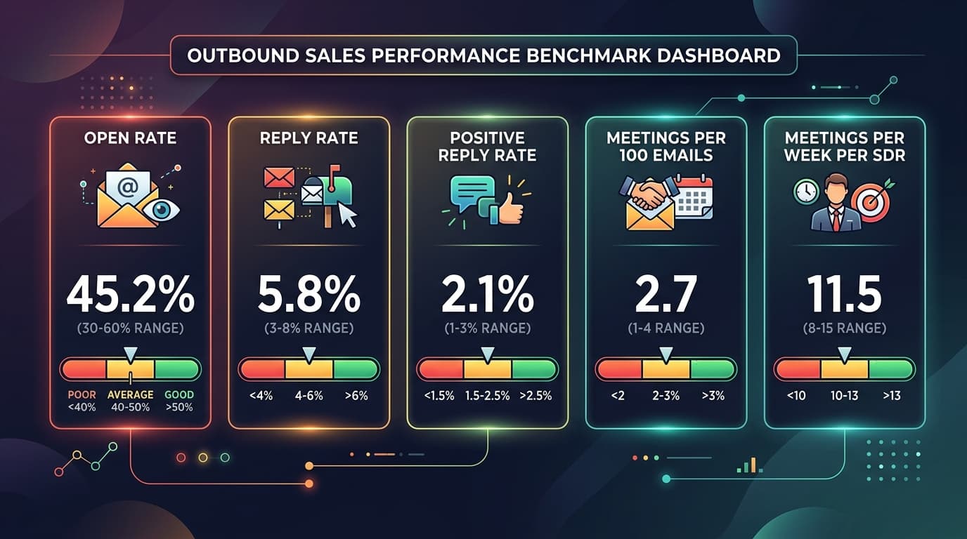 B2B outbound benchmarks 2026