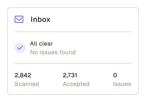 Clean inbox with zero issues